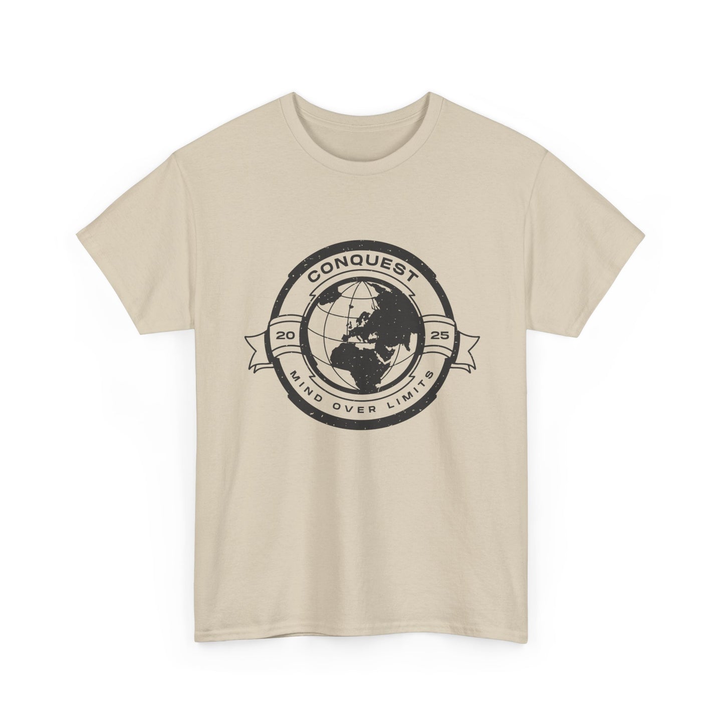 Conquest Globe Graphic Tee — 'Conquest' Vintage World Map T‑Shirt