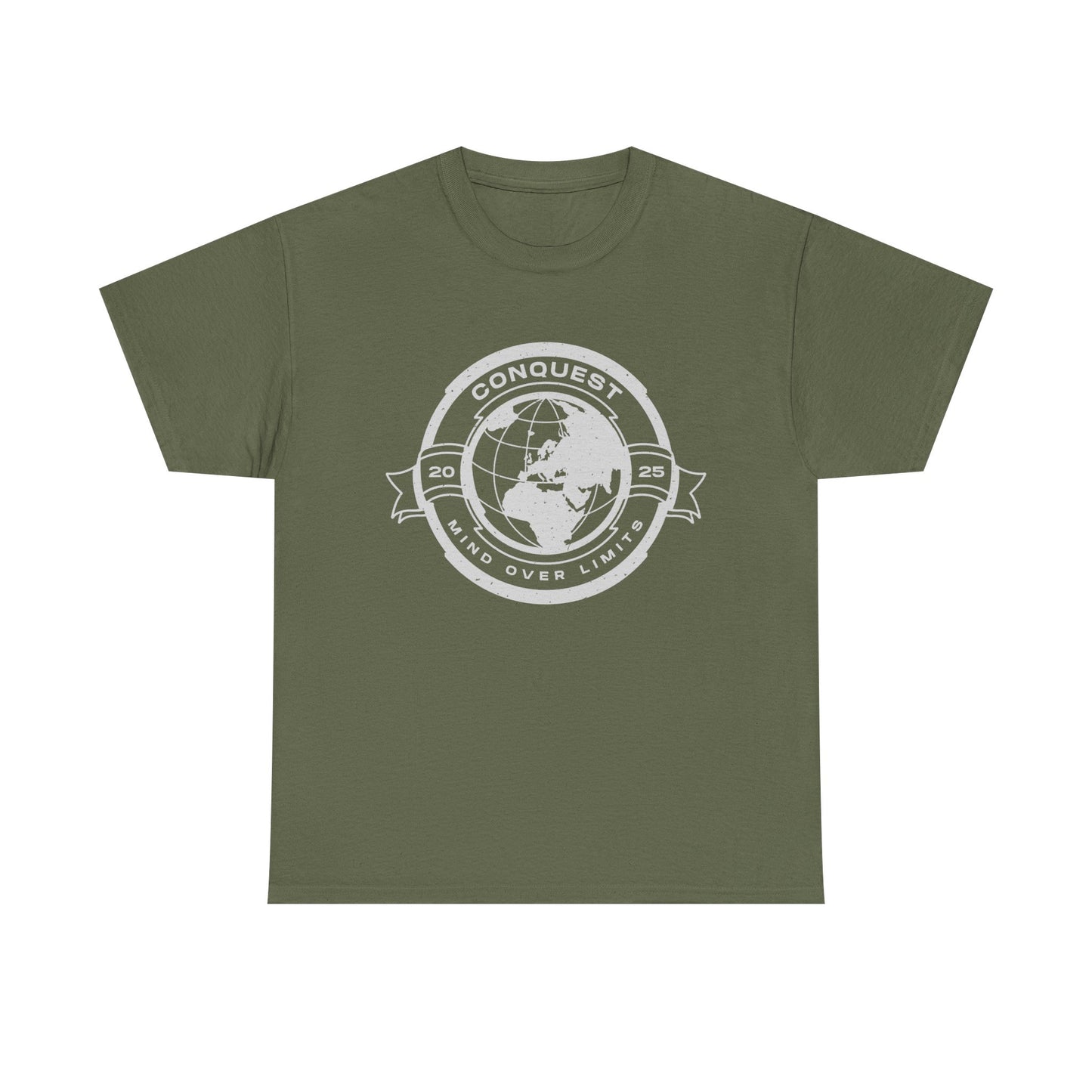 Conquest Globe Graphic Tee — 'Conquest' Vintage World Map T‑Shirt