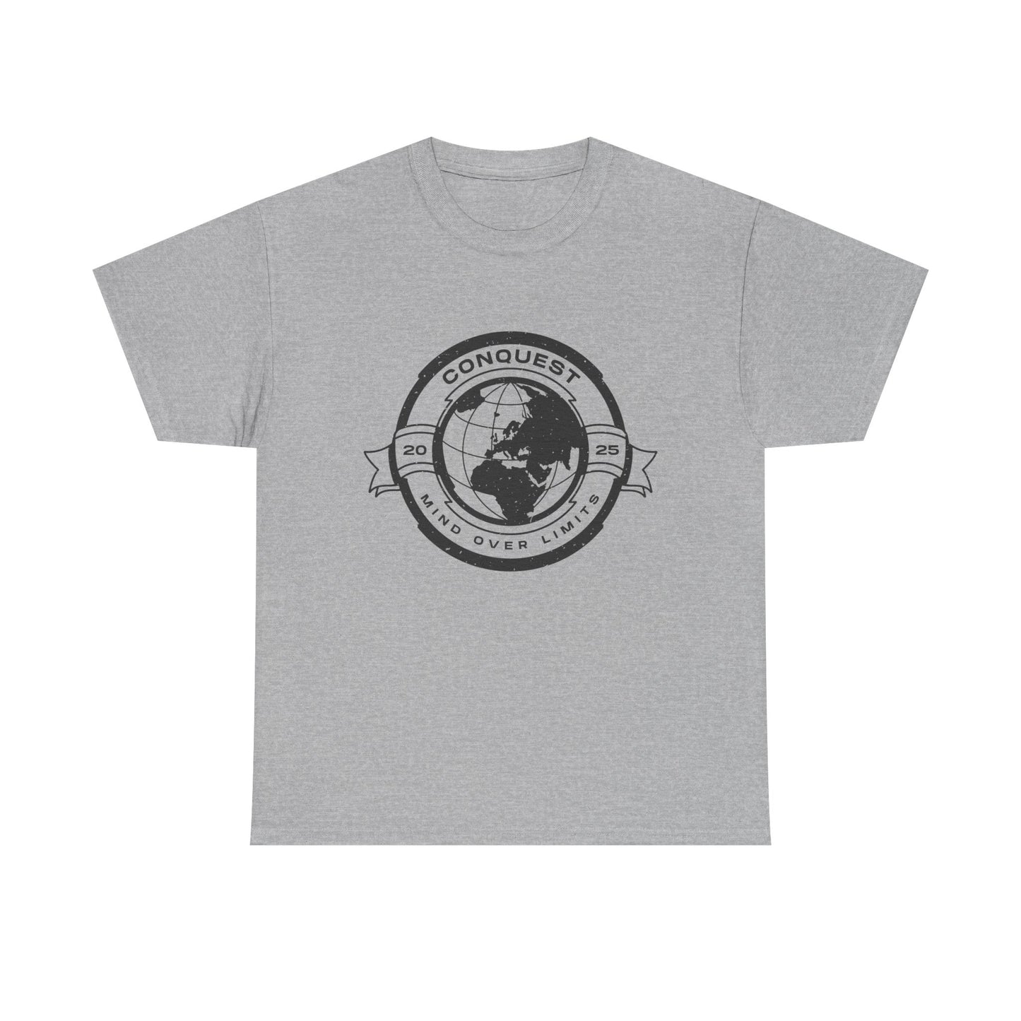Conquest Globe Graphic Tee — 'Conquest' Vintage World Map T‑Shirt