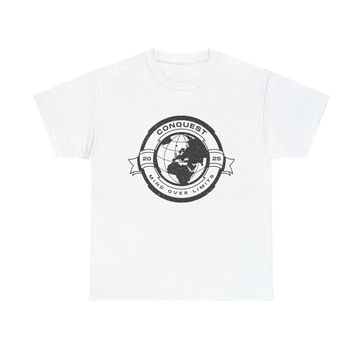 Conquest Globe Graphic Tee — 'Conquest' Vintage World Map T‑Shirt
