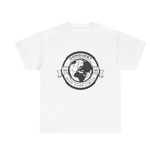 Conquest Globe Graphic Tee — 'Conquest' Vintage World Map T‑Shirt