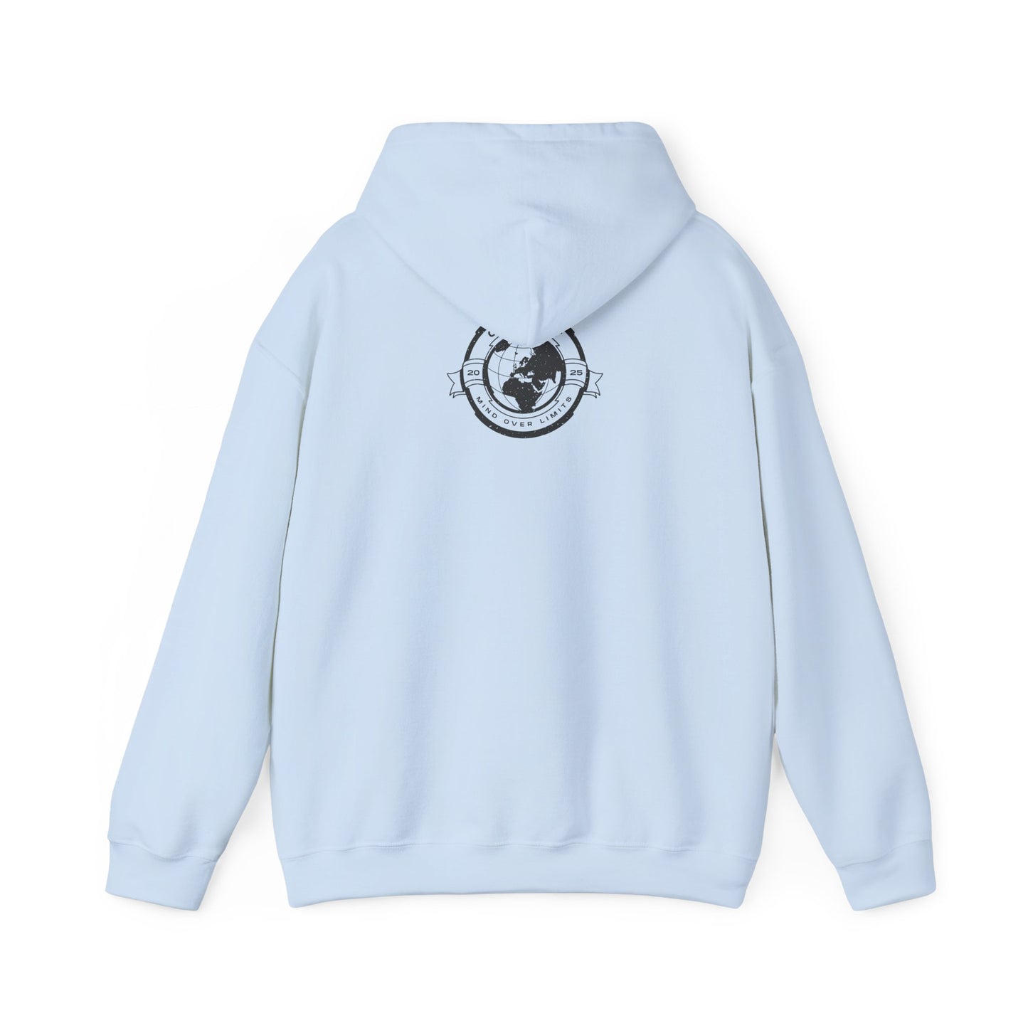 Conquer the World Hoodie — Globe Emblem Adventure Sweatshirt