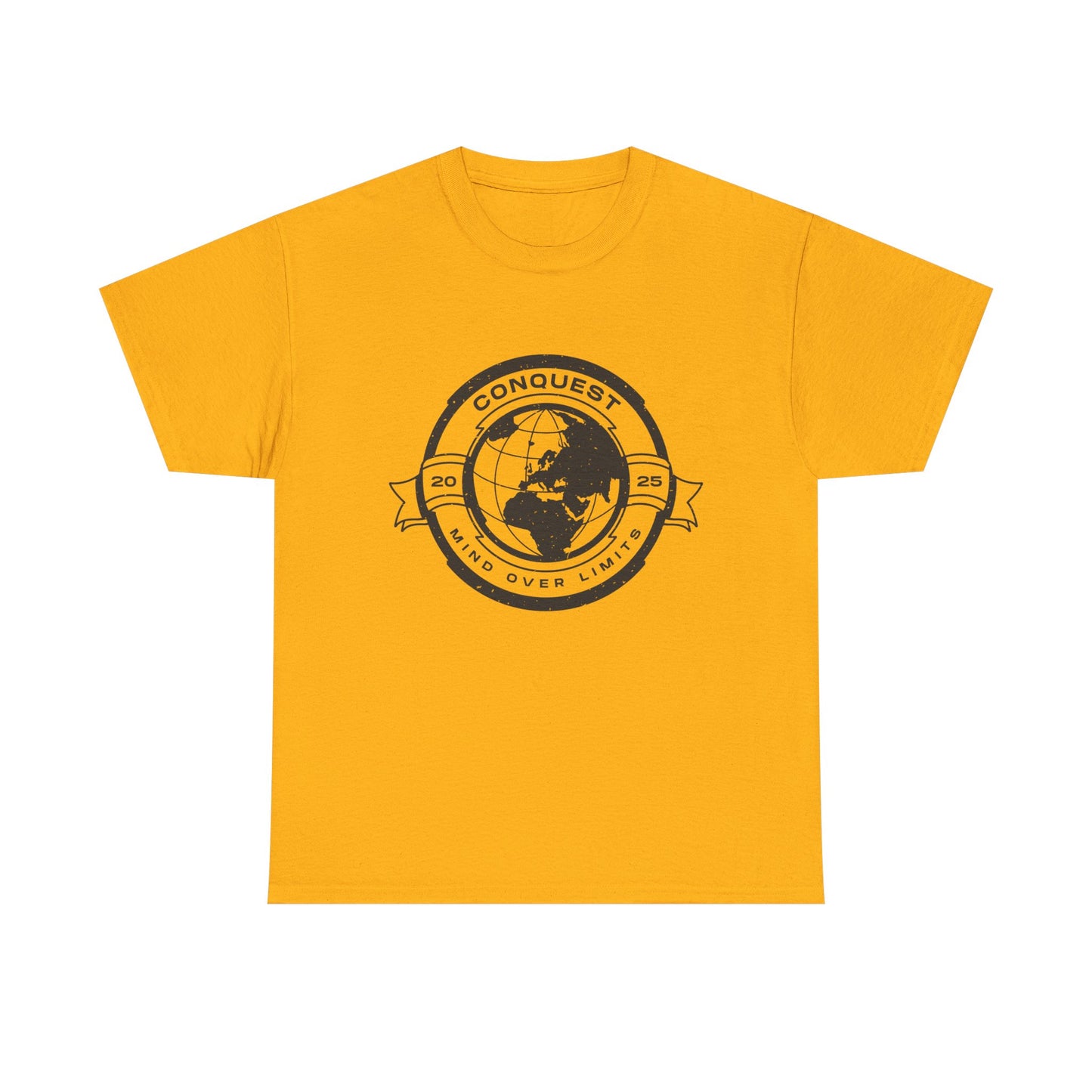 Conquest Globe Graphic Tee — 'Conquest' Vintage World Map T‑Shirt