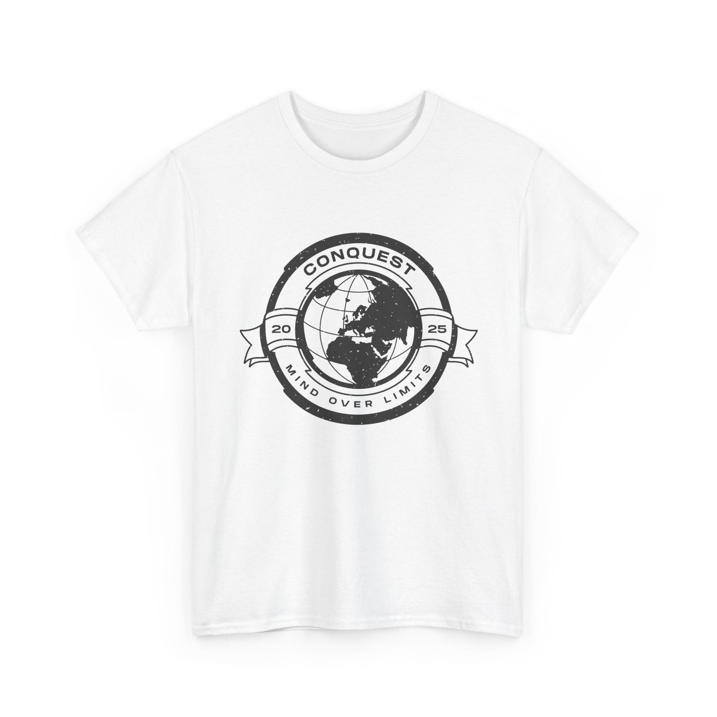 Conquest Globe Graphic Tee — 'Conquest' Vintage World Map T‑Shirt
