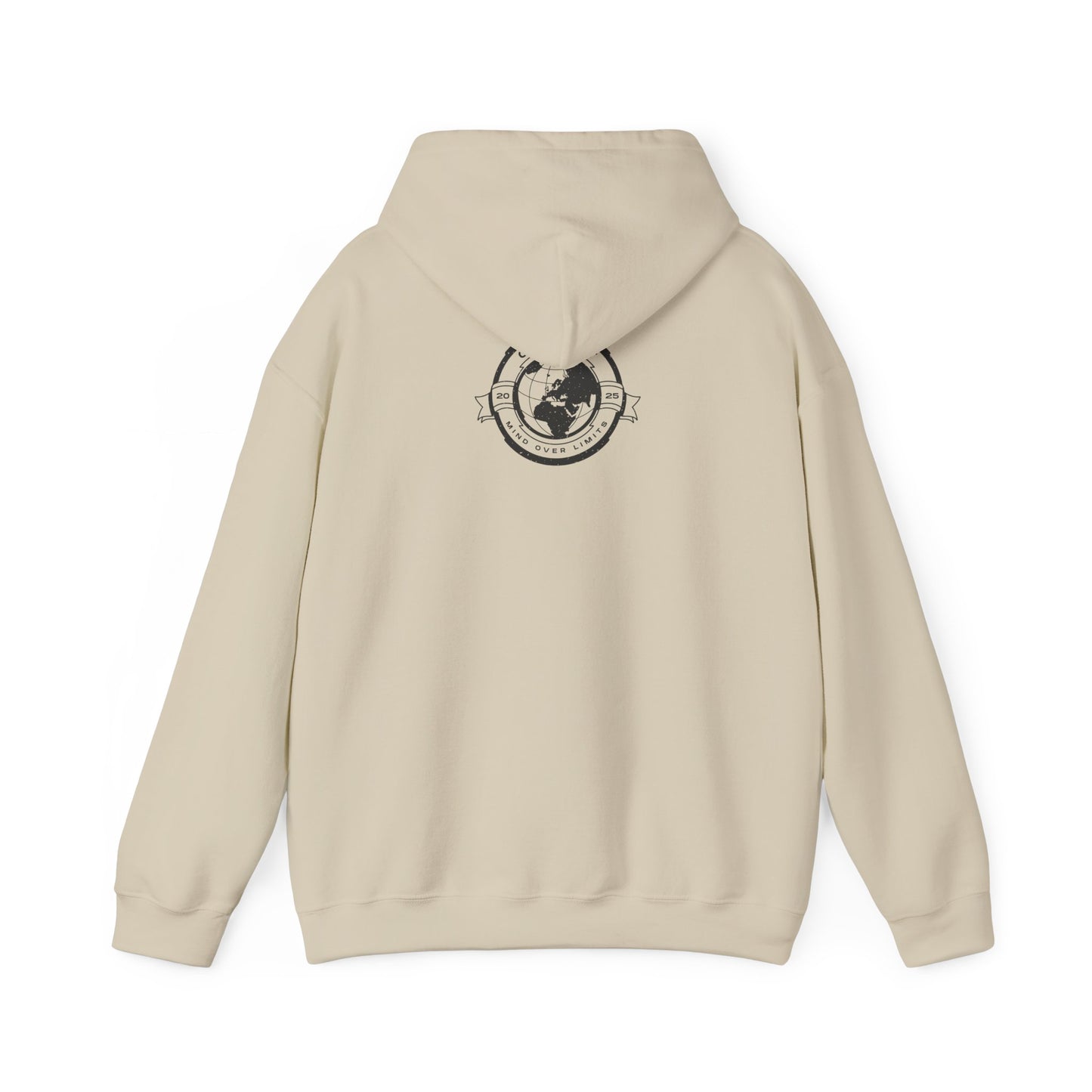Conquer the World Hoodie — Globe Emblem Adventure Sweatshirt