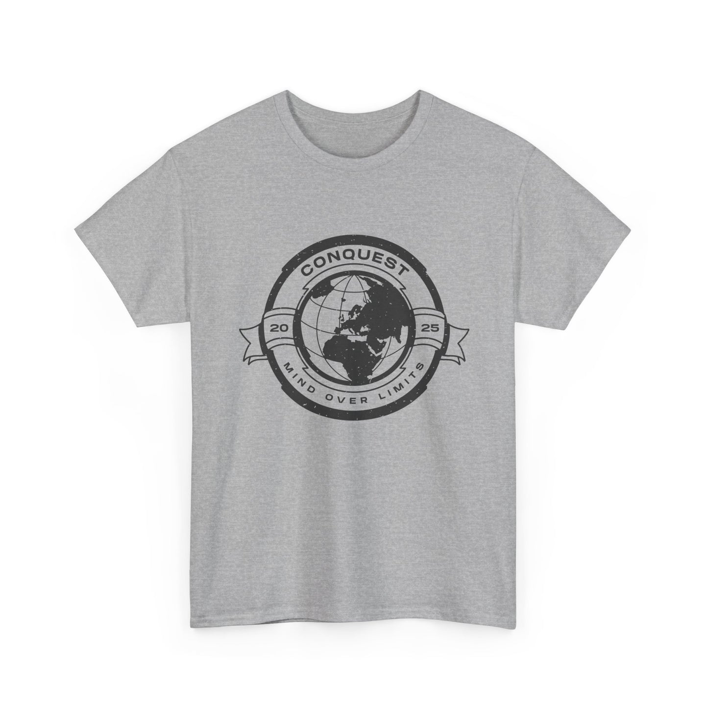 Conquest Globe Graphic Tee — 'Conquest' Vintage World Map T‑Shirt
