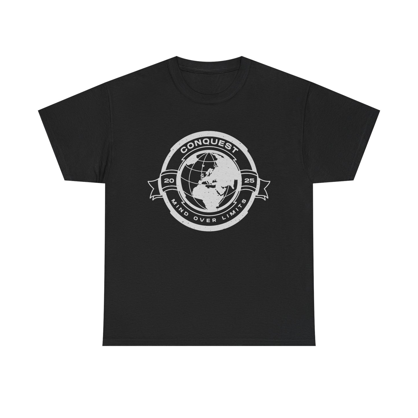 Conquest Globe Graphic Tee — 'Conquest' Vintage World Map T‑Shirt