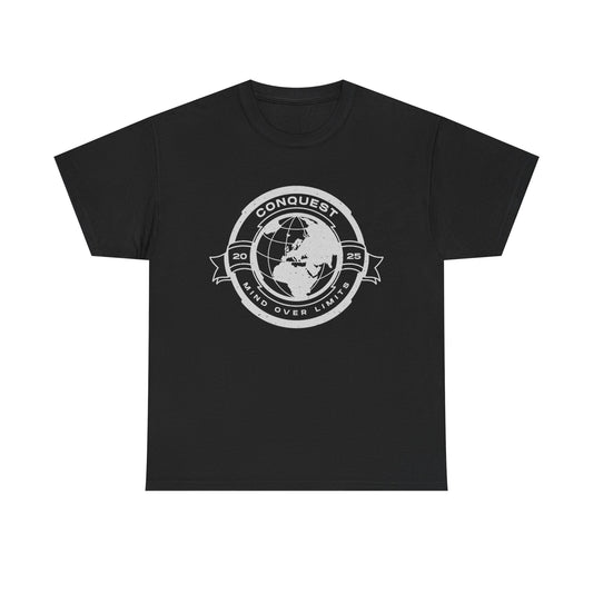 Conquest Globe Graphic Tee — 'Conquest' Vintage World Map T‑Shirt