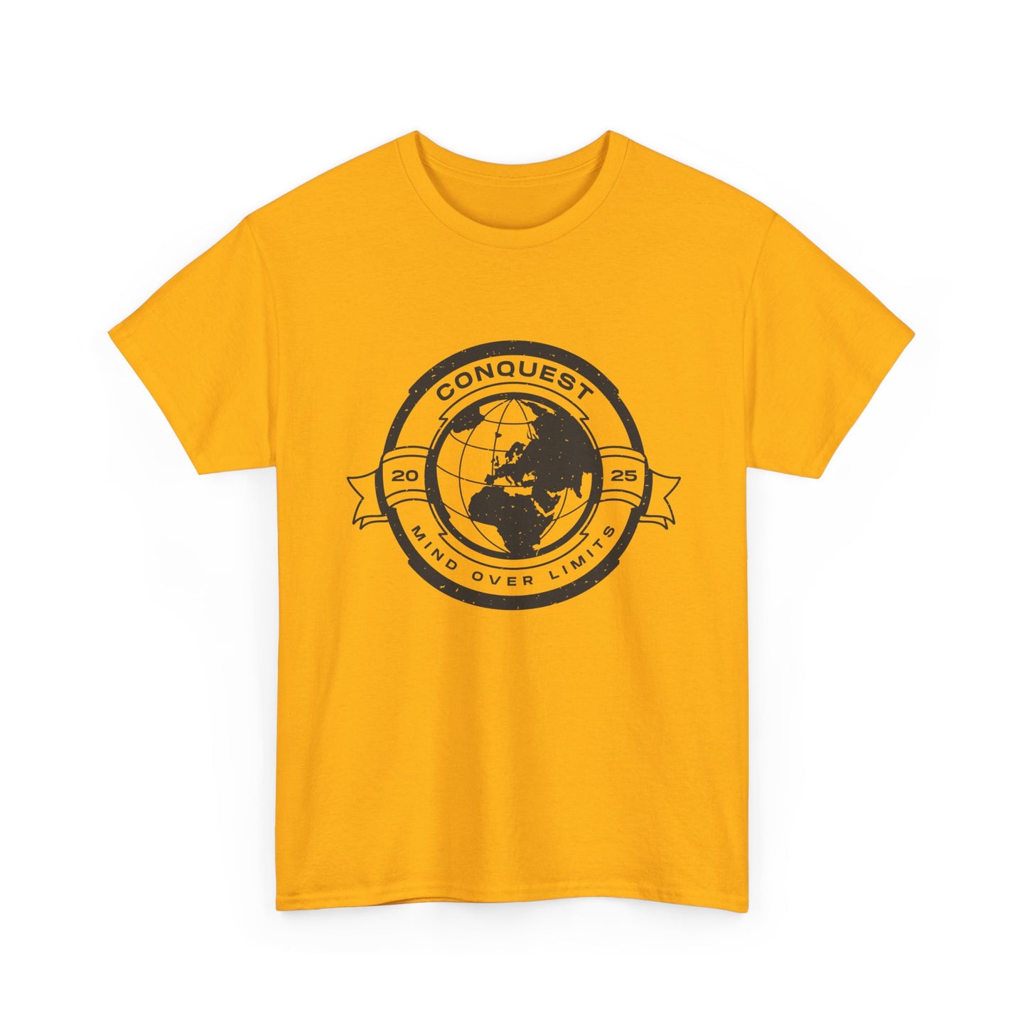 Conquest Globe Graphic Tee — 'Conquest' Vintage World Map T‑Shirt